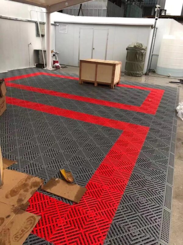4cm modular Anti Slip Eco Friendly Anti Uv&Anti oxidant Garage Floor Tiles interlocking Plastic Mats - Image 3