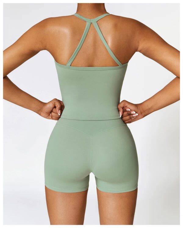 2024 winter Desingner yoga sets fitness women workout Booty Gym Biker fitness yoga sets for woman - Image 3