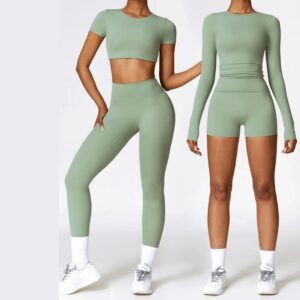 2024 winter Desingner yoga sets fitness women workout Booty Gym Biker fitness yoga sets for woman