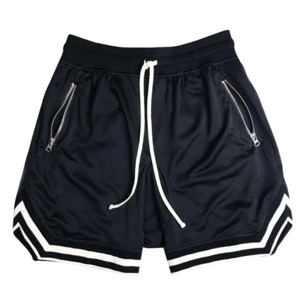 Custom personal logo mesh polyester Dty It Basketball Shorts with with Two Zipper pockets - Image 3