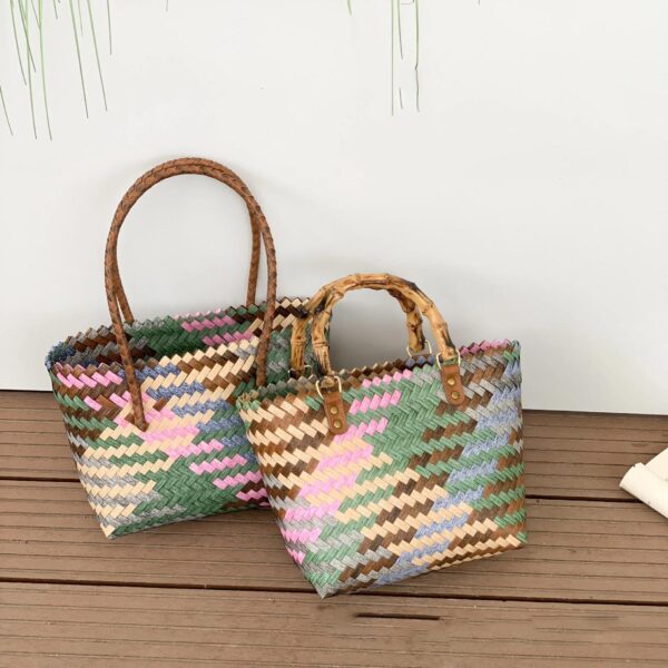 Custom Straw Summer Handbags for Women - Style Storage Basket Bag (10 bags) - Image 4