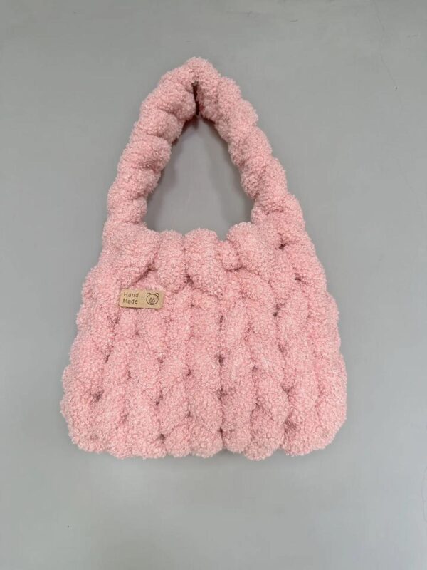 New Fashion Hand Knitted Soild Color Handbag (8 bags, 1 of each color) - Image 6