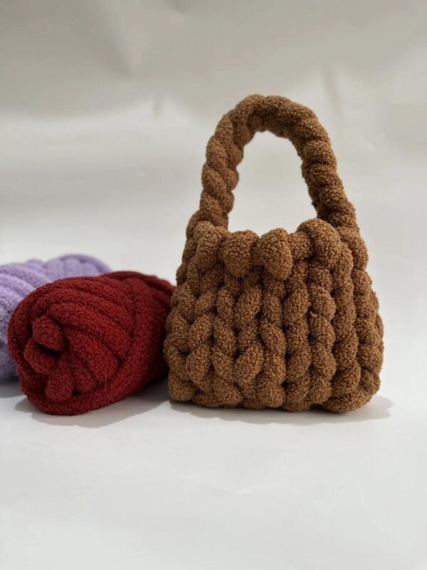 New Fashion Hand Knitted Soild Color Handbag (8 bags, 1 of each color) - Image 3