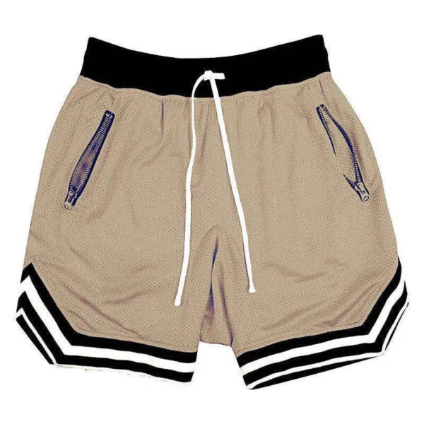 Custom personal logo mesh polyester Dty It Basketball Shorts with with Two Zipper pockets - Image 2