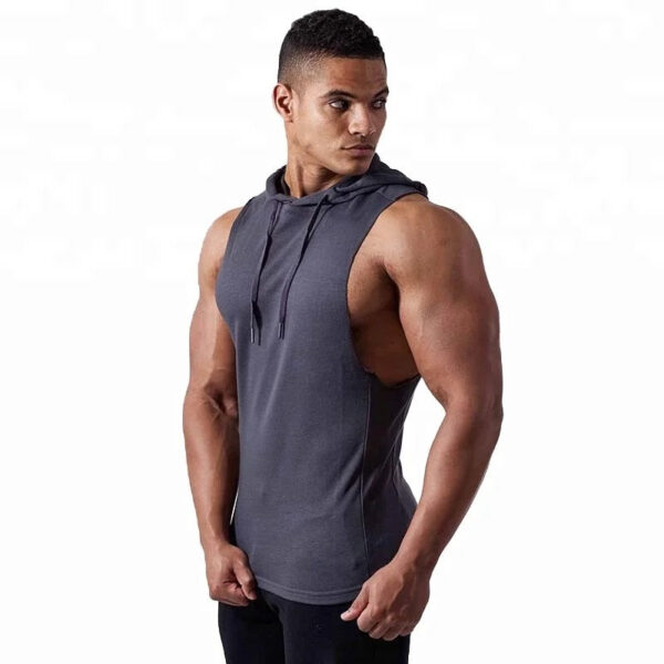 2024 wholesale Latest Fashion support custom logo and color tank top for Gym Men activewear - Image 5