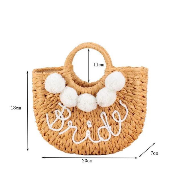 Bride Straw Beach Hand Woven - Summer Bag (10 Bags) - Image 5