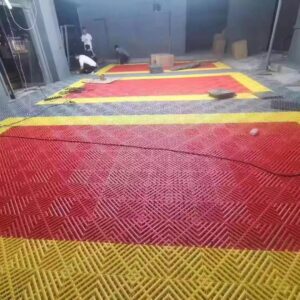 4cm modular Anti Slip Eco Friendly Anti Uv&Anti oxidant Garage Floor Tiles interlocking Plastic Mats