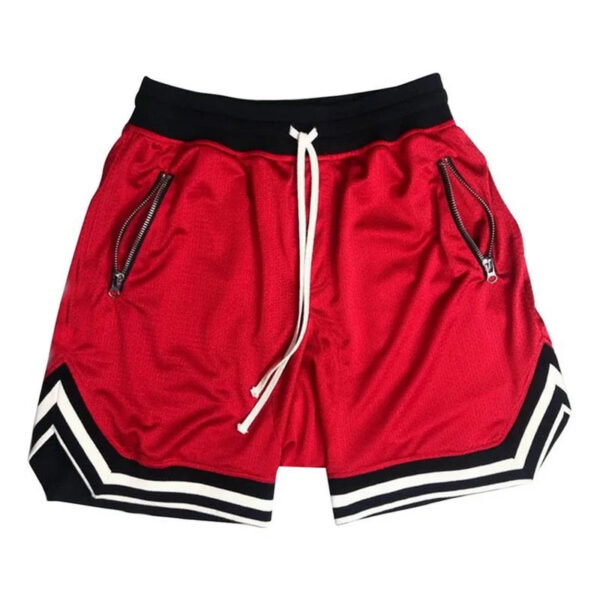 Custom personal logo mesh polyester Dty It Basketball Shorts with with Two Zipper pockets - Image 4