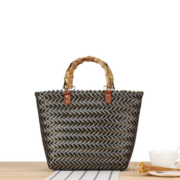 Waterproof Straw Basket Tote Beach Bag (15 Bags)