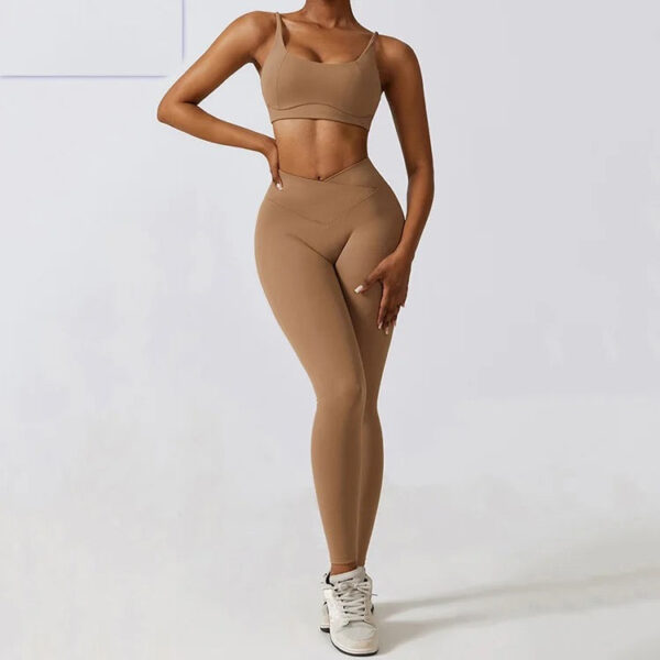 Activewear Gym set for women yoga clothes 2 piece workout set women plus active wear High Quality Butter soft yoga set - Image 2