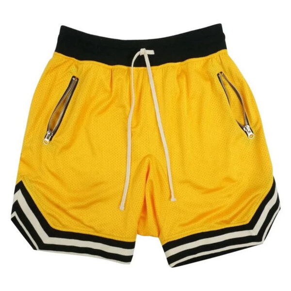 Custom personal logo mesh polyester Dty It Basketball Shorts with with Two Zipper pockets - Image 6