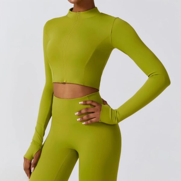 Active wear 4 pieces sports BraTop yoga jacket workout sets for women sportswear Gym Fitness set - Image 6