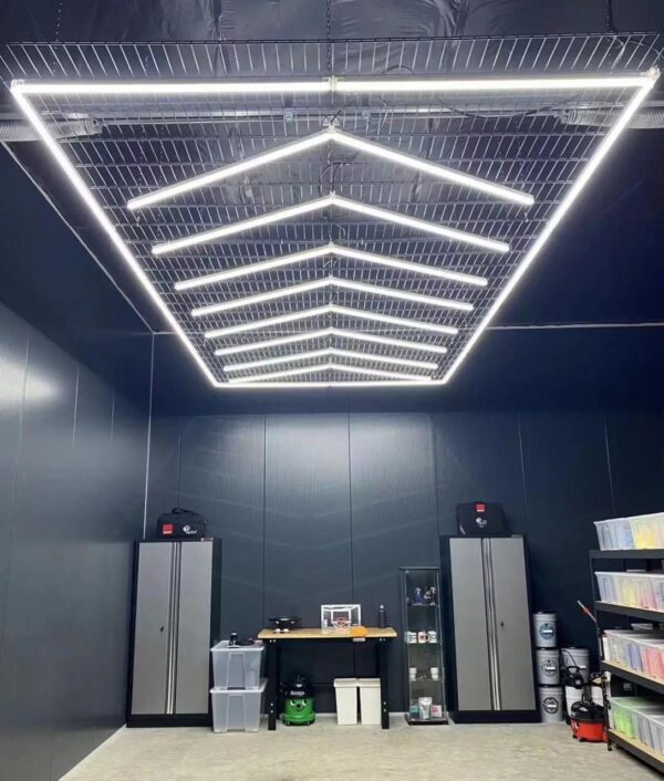 Factory sell Hexagonal Grid Led Light Honeycomb Garage Lamp Led Hexagon morden ceiling Lights For auto Detailing Shop Garage - Image 4
