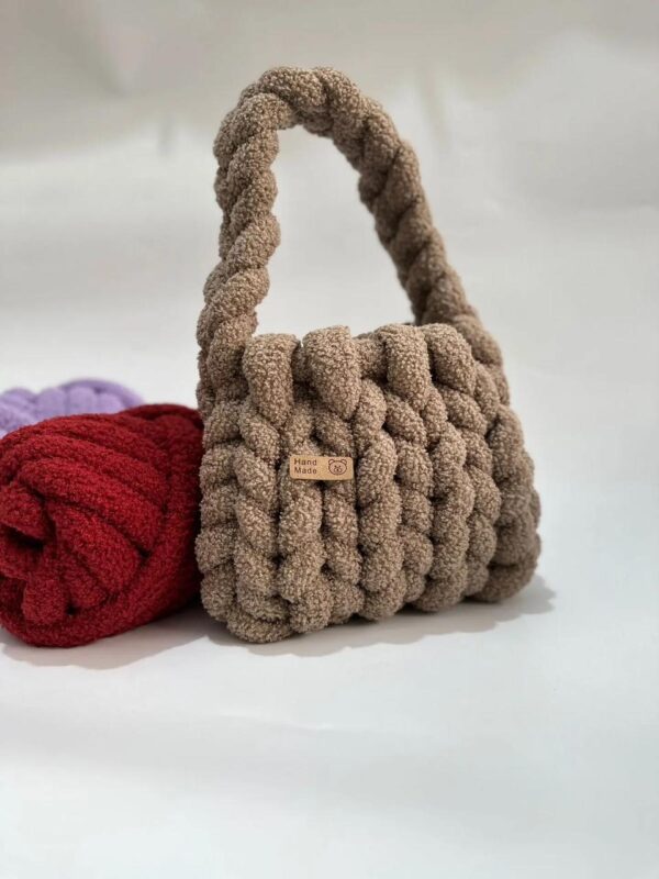 New Fashion Hand Knitted Soild Color Handbag (8 bags, 1 of each color) - Image 4