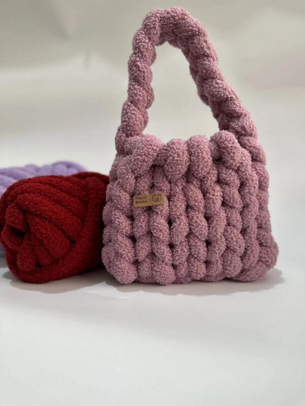 New Fashion Hand Knitted Soild Color Handbag (8 bags, 1 of each color) - Image 5