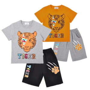 Boy clothes set kids clothes high quality clothes set tops and pants for boys with tiger design