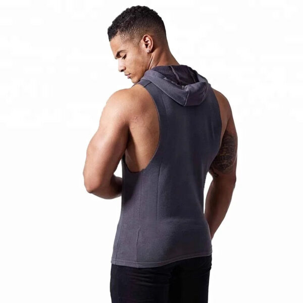 2024 wholesale Latest Fashion support custom logo and color tank top for Gym Men activewear - Image 3
