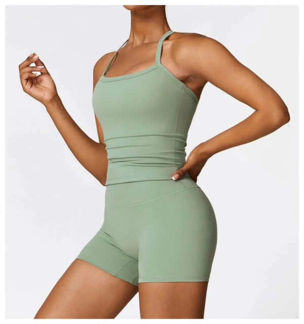 2024 winter Desingner yoga sets fitness women workout Booty Gym Biker fitness yoga sets for woman - Image 2